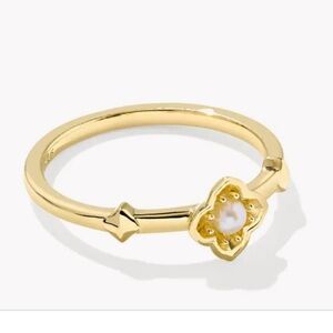 NEW!!! Dira 18k Gold Vermeil Pearl Band Ring